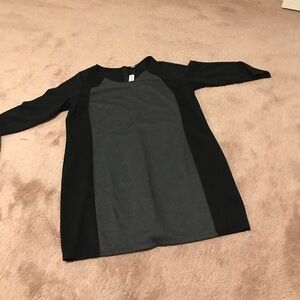 Old Navy Black and Gray Long Sleeve Dress